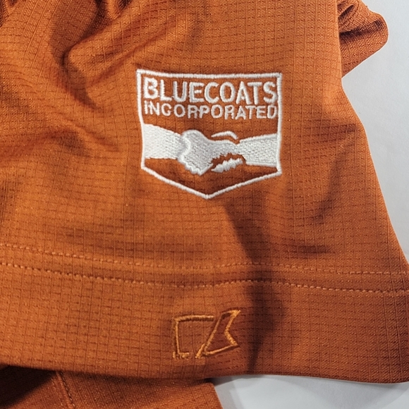 Cutter & Buck Polo Mens Large Orange Bluecoats Inc CB DryTec Shirt - Picture 4 of 5